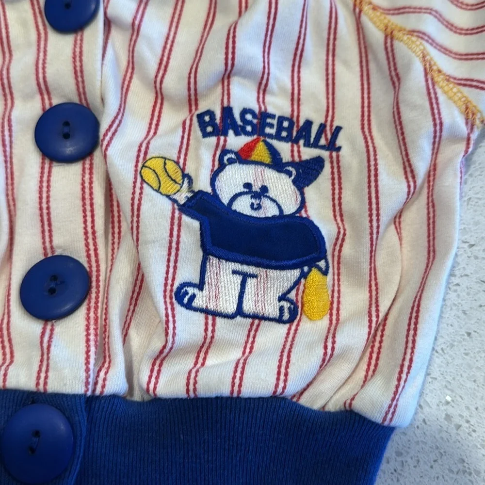 Vintage - Little by little baby 0-6 months baseball outfit - overalls and jacket